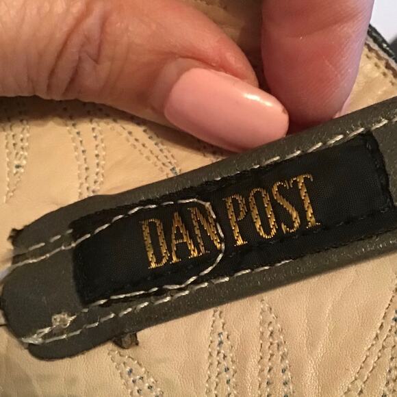 DAN POST EXOTIC SNAKESKIN GRAY TALL SHAFT BOOT 8 - Picture 4 of 8